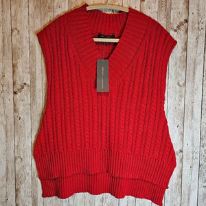 Women's French Connection Sweater Vest XS Red